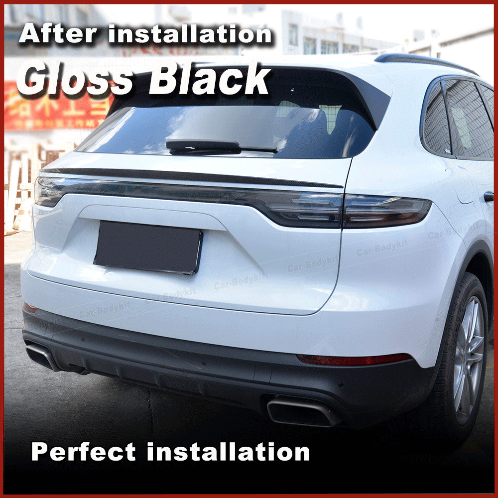 Gloss Black Rear Middle Trunk Spoiler Wing Lip Fit for Porsche for Cayenne 2018-2020