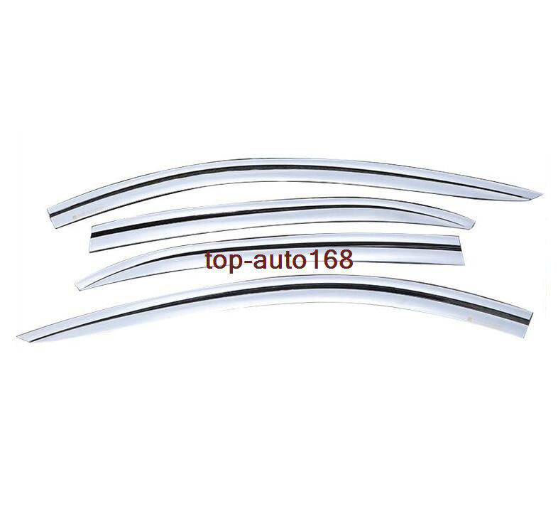 for Chevy for Cruze Sedan 2017-19 Chrome Window Visors Sun Rain Guard Vent Deflector