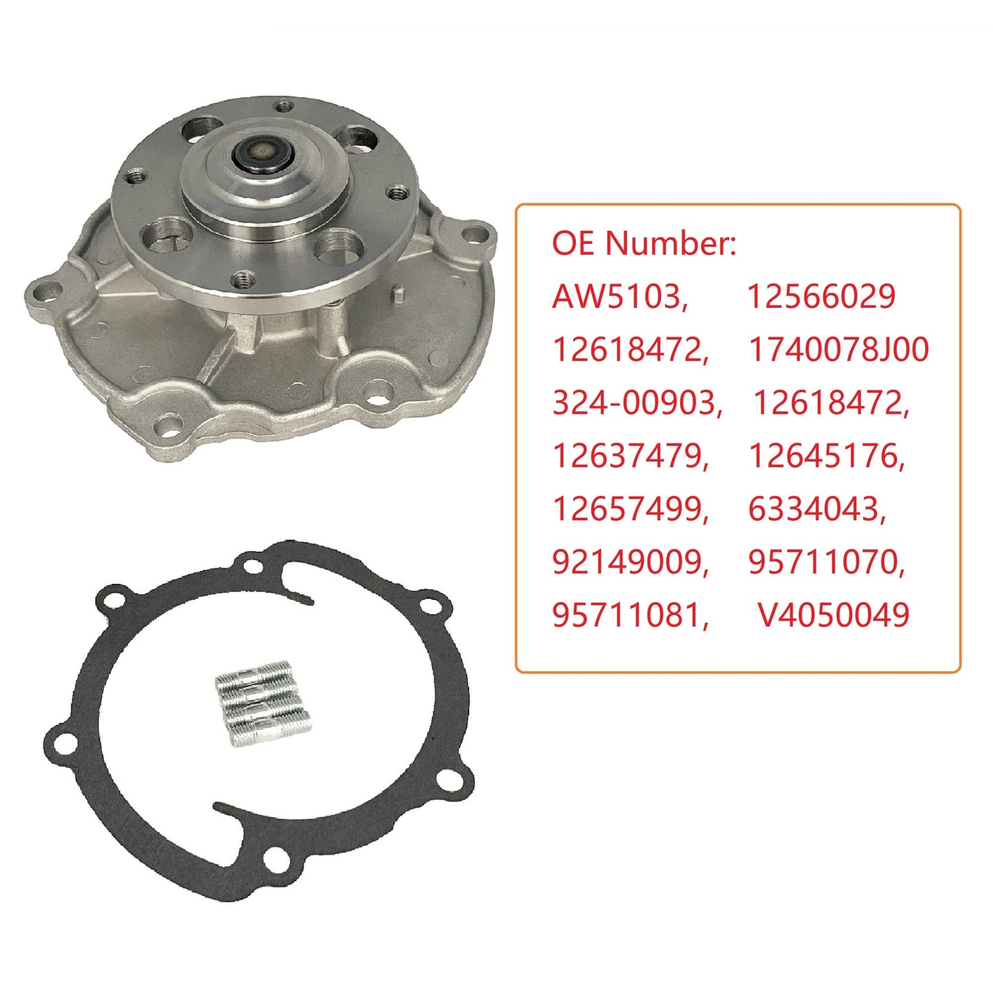 Engine Coolant Water Pump 12566029 Replacement For Equinox Camaro Impala for Saturn