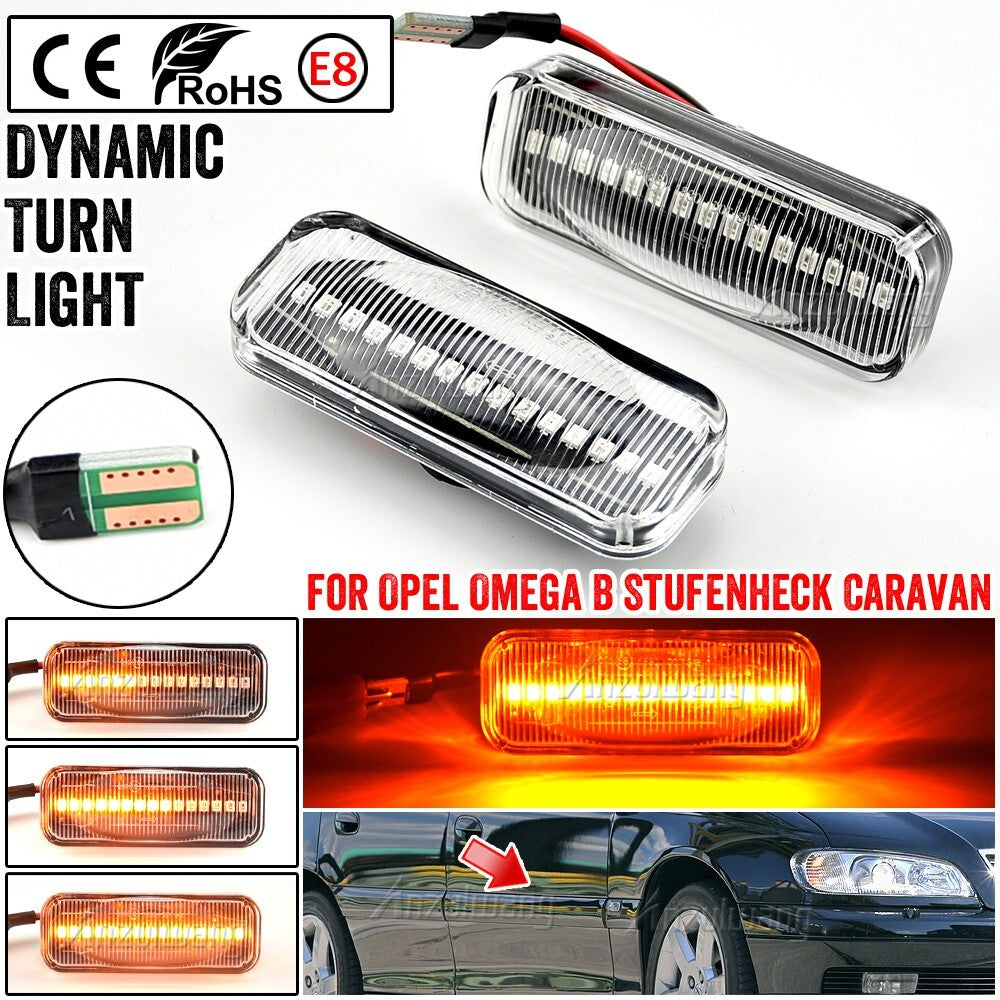 Dynamic Side Marker Turn Light for Opel Omega B Stufenheck Caravan Facelift