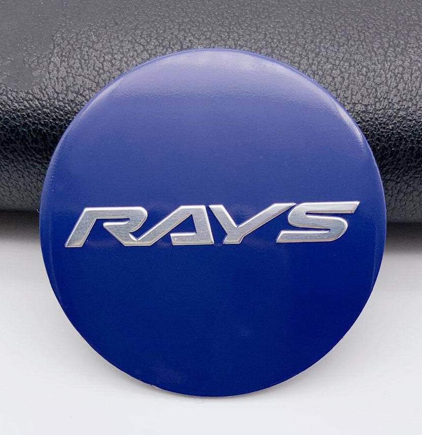 4-Piece Light Blue Edge Sticker Wheel Center Sticker Rim Sticker 45mm