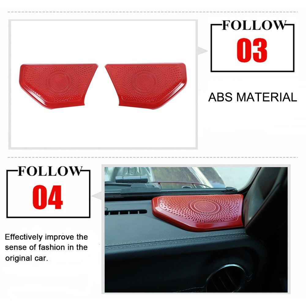 A-Pillar Speaker Decoration Panel Cover Trim for Jeep for Wrangler JL JT 2018-2023