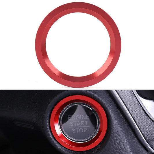 for Honda CRV CR-V 2017-2022 Engine Start Stop Switch Button Ring Trim Red Car