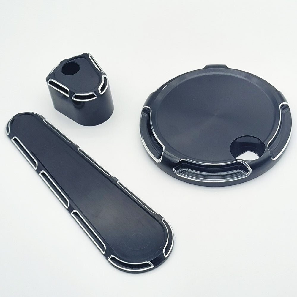 Fuel Gas Tank Door Dash Track Insert Ignition Cap for Harley Touring FLHX 08-13