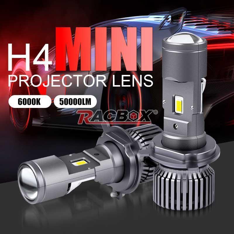 H4 for Mini Bi-LED Projector Lens Hi/Lo Beam 100W 50000LM Headlight Kit Retrofit US