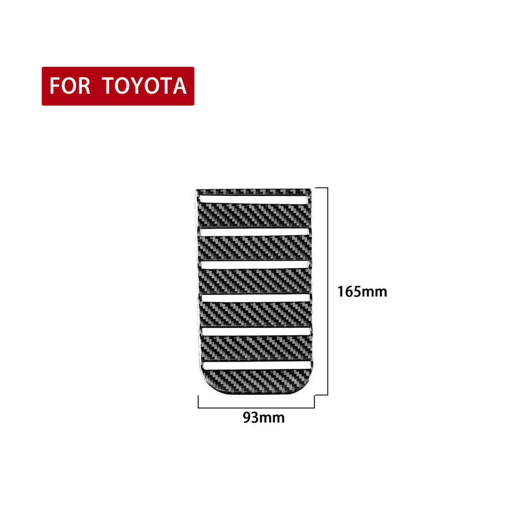 Carbon Fiber Central Armrest Box Slot Mat Panel Trim for T@yota Tundr@ 2014-2021