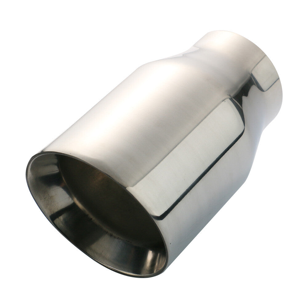 2.5'' ID 3.5'' OD Exhaust Tail Pipe End Tips 150mm Sliver Exhaust Tip Polished