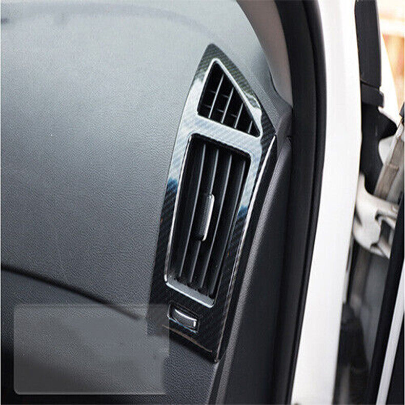 for Hyundai Sonata 2011-2014 Carbon Fiber Dashboard Side Air Vent Cover Trim 2x