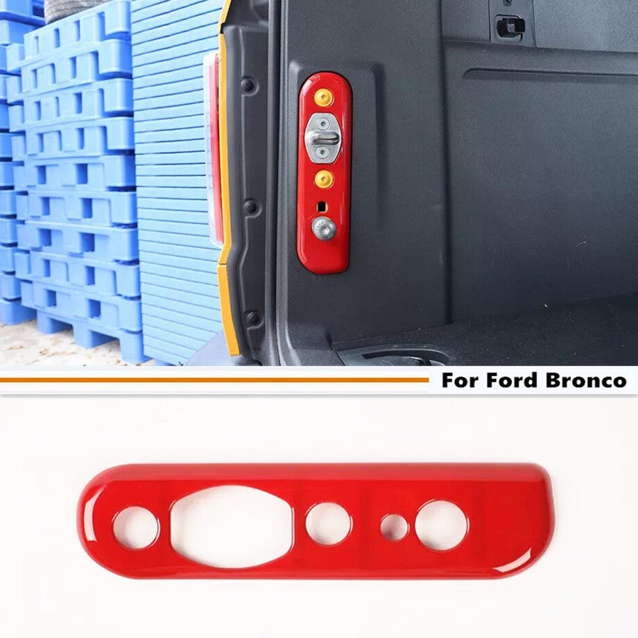 Suitable for 21-24 year old for Ford for Mustang , red interior tailgate, trunk lid lock panel cover trim