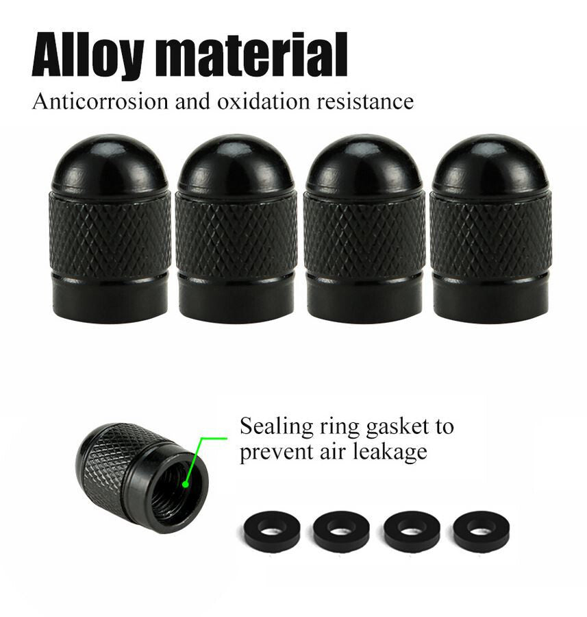 4-piece car tire valve cover rod air dust cover, dustproof and rustproof, red, suitable for Honda .