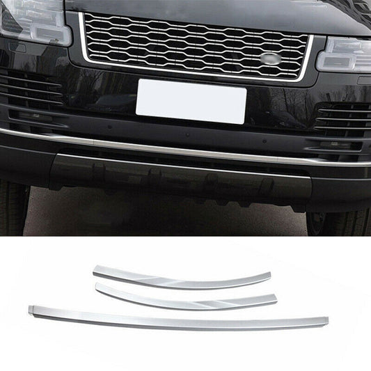 for Range Rover L405 2018-2021 silver Front Bumper Lip Trim Strips Decor Cover