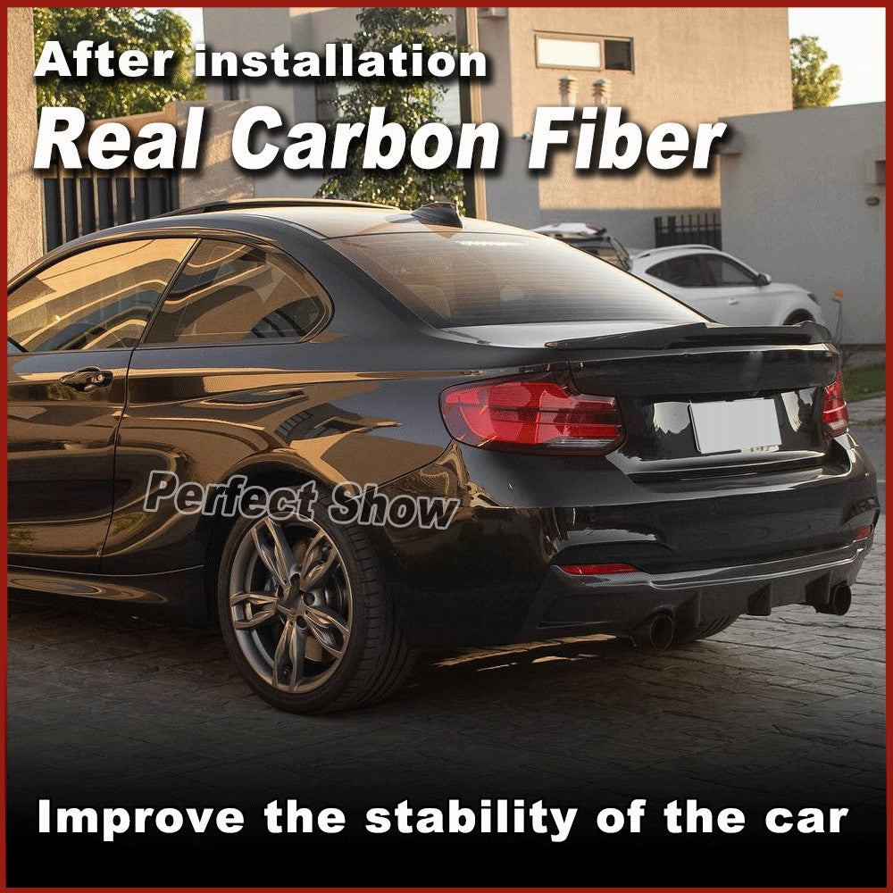 for BMW 2 Series F22 F23 M-Sport 2014-2019 REAL Carbon Rear Bumper Diffuser Lip