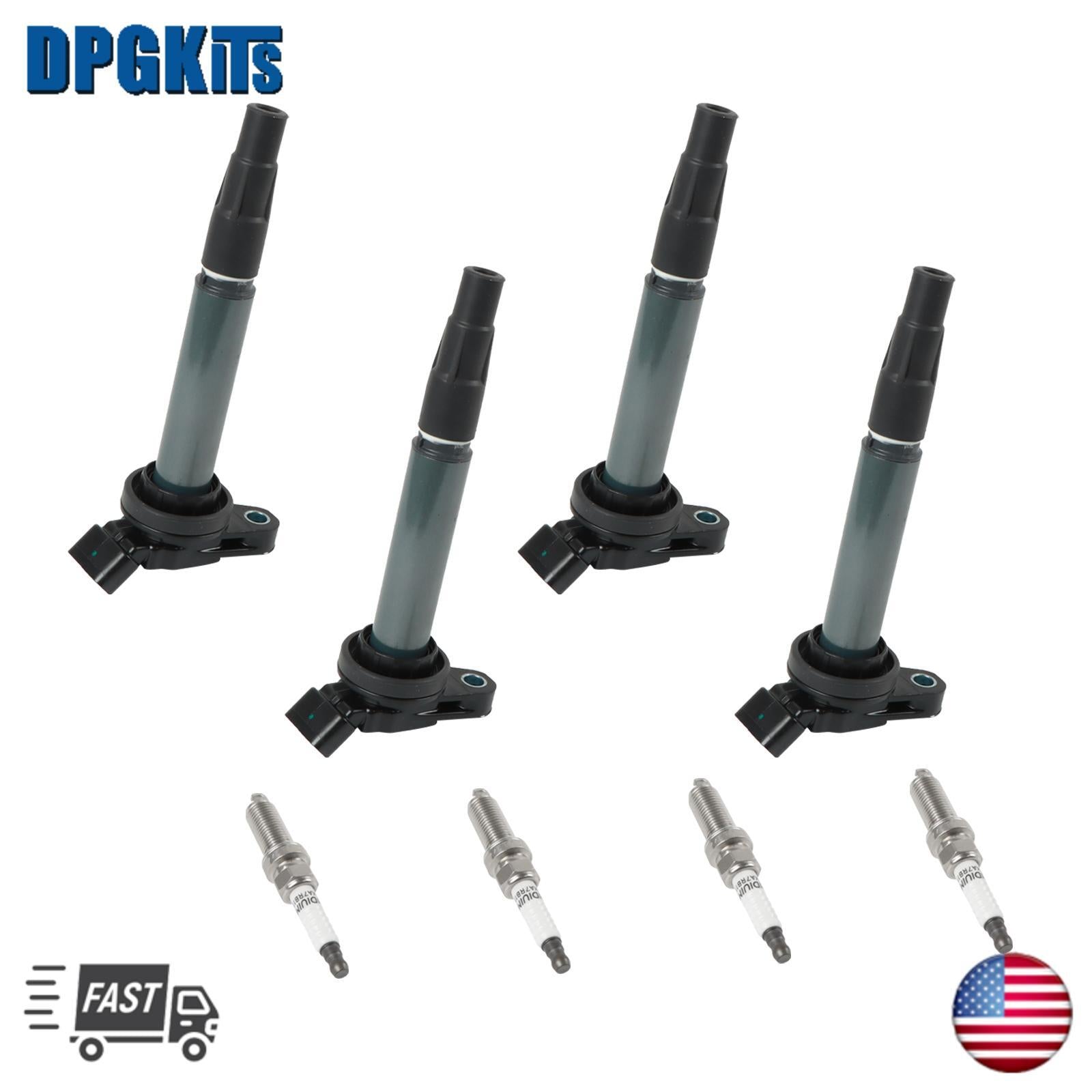 4X Ignition Coil + 4X Iridium Spark Plugs 2009-2017 for Toyota for Corolla 1.8L L4 UF619