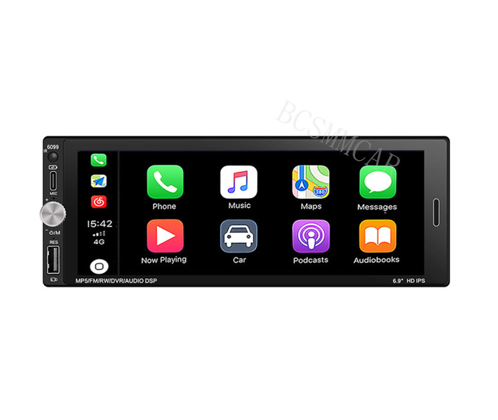 6.9in Car Radio Stereo MP5 Player Touch Screen For Apple Carplay Android Auto