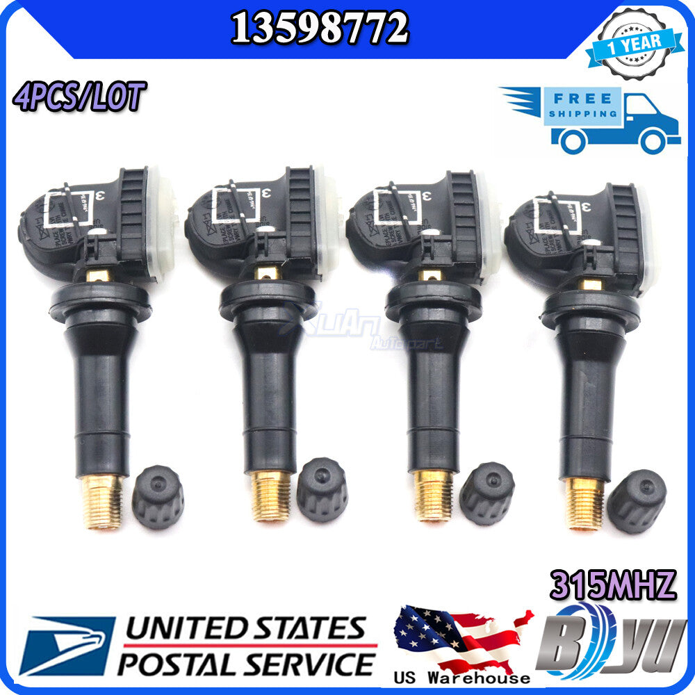 4-pack TPMS for General Motors for Chevrolet , for GMC , for Buick , and for Cadillac new tire pressure sensors 13598772
