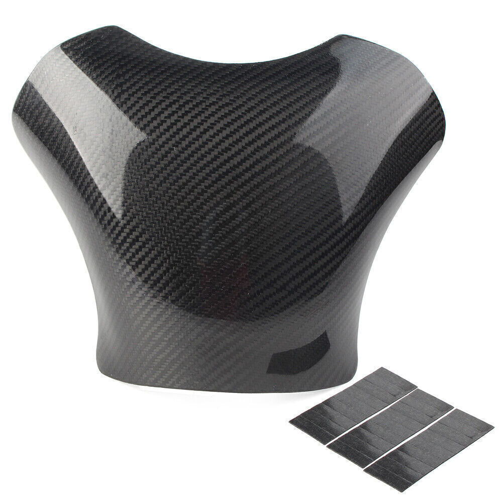 Carbon Fiber Gas Tank Cover Pad Protector For 2003-2004 for Kawasaki ZX ZX6R Black