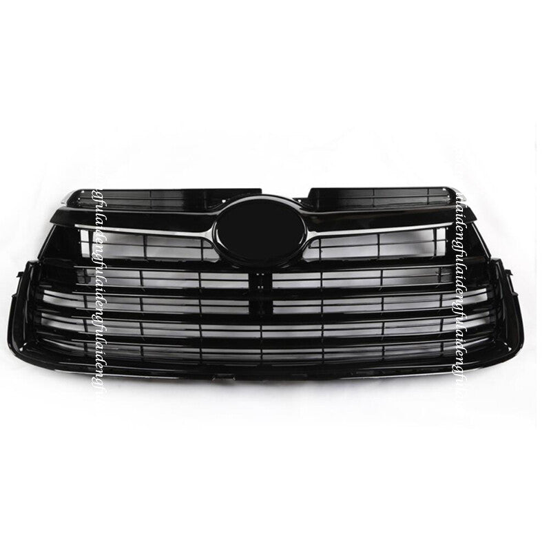 for Toyota Highlander 2014-2016 Front Bumper Grill Gloss Black Grille Decor trim