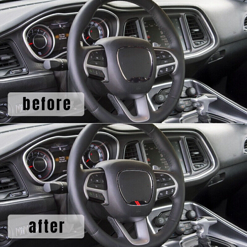 Steering Wheel Trim Cover Ring Decor For 2015+ for Dodge for Challenger Charger Durango