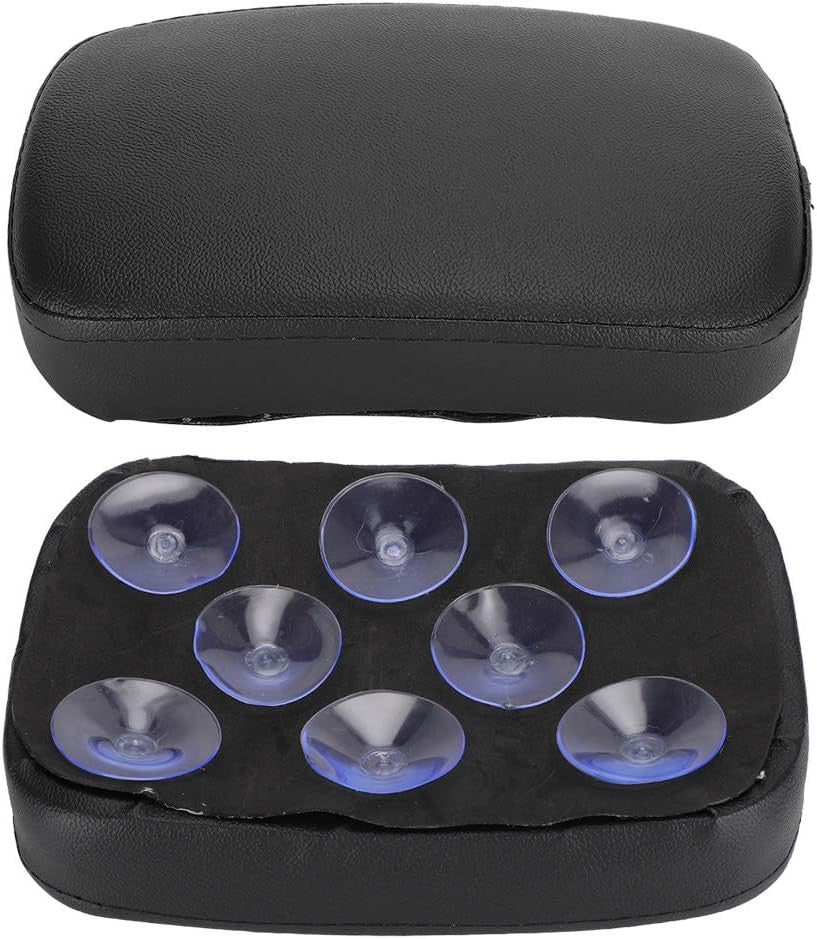 Black Rear Pillion Passenger Pad for Seat 8 Suction Cup for Harley Bobber Chopper