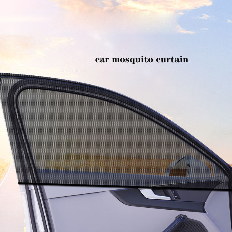 4-Piece Car Window Netting, Insect Netting, and Sunscreen Set