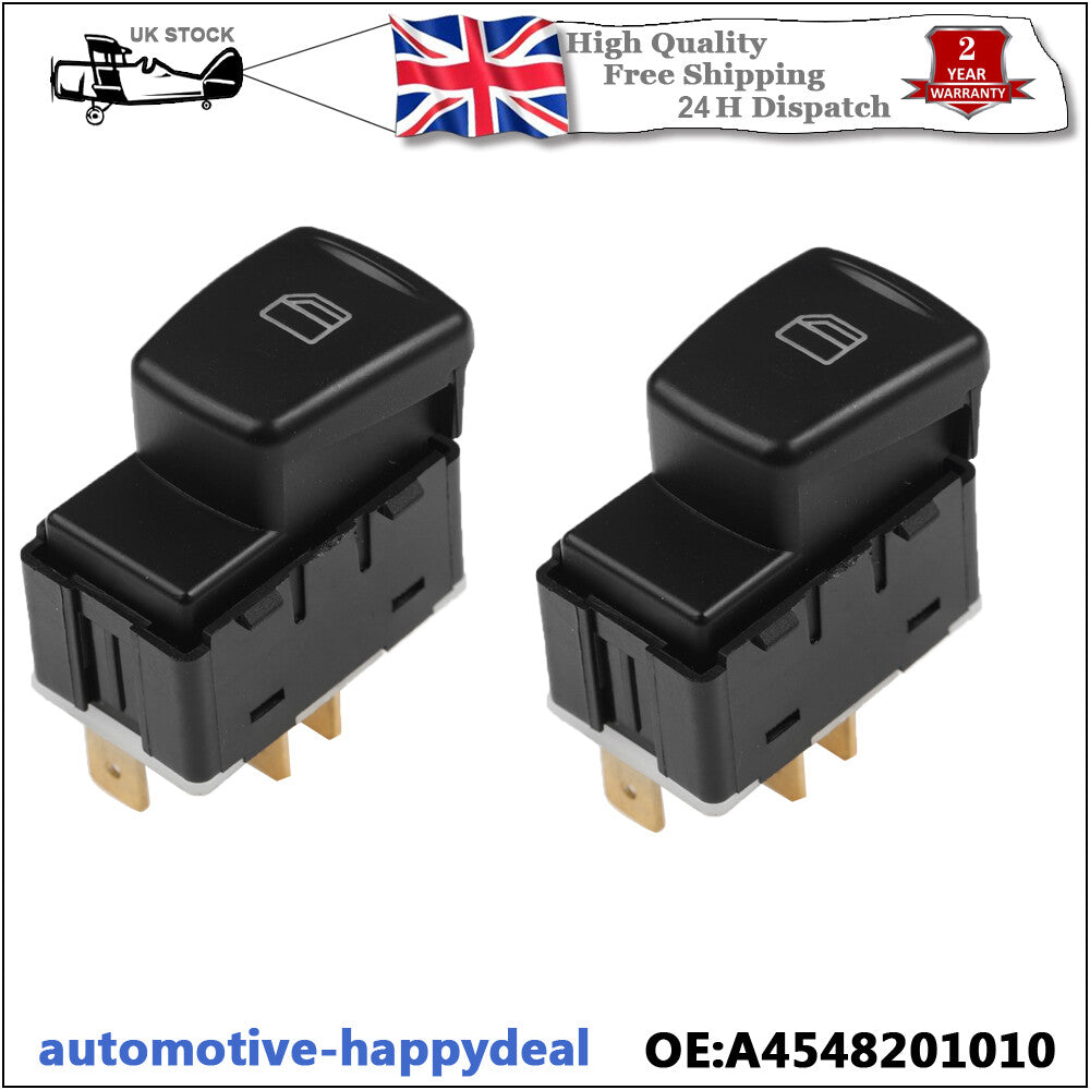 2X Driver/Passenger Side Electric Window Switch A4548201010 for Smart 454 Forfou