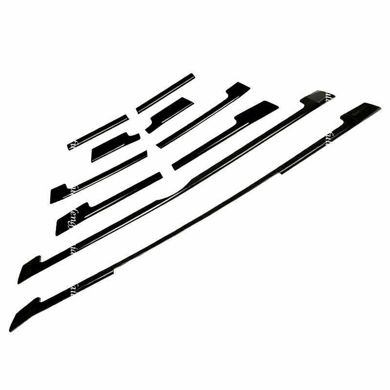 for Toyota Highlander 2017-2019 Black Front Bumper Grille Grill Trim Strips 10P