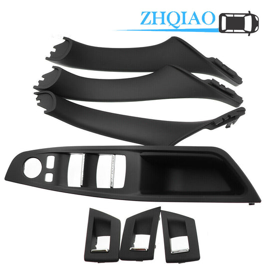 51417225873 Door Handle Recessed Grip Switch Panel Set Fits for BMW 520d 528i Black