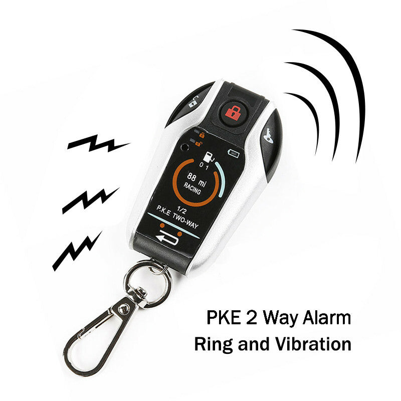 Motorcycle Anti-Theft Two-Way Alarm Automatic Locking Unlock Key Start Flameout
