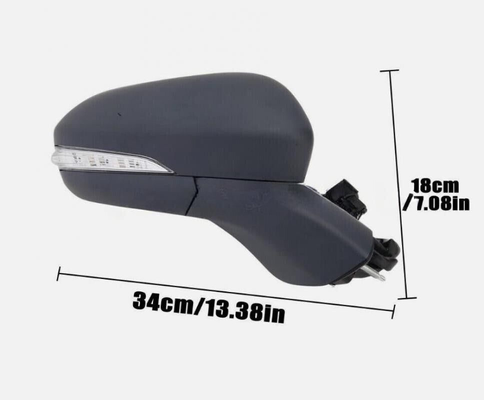 Right Passenger Side Mirror 7Pin Primed Siganl Lamp for Ford Fusion 2015-2020