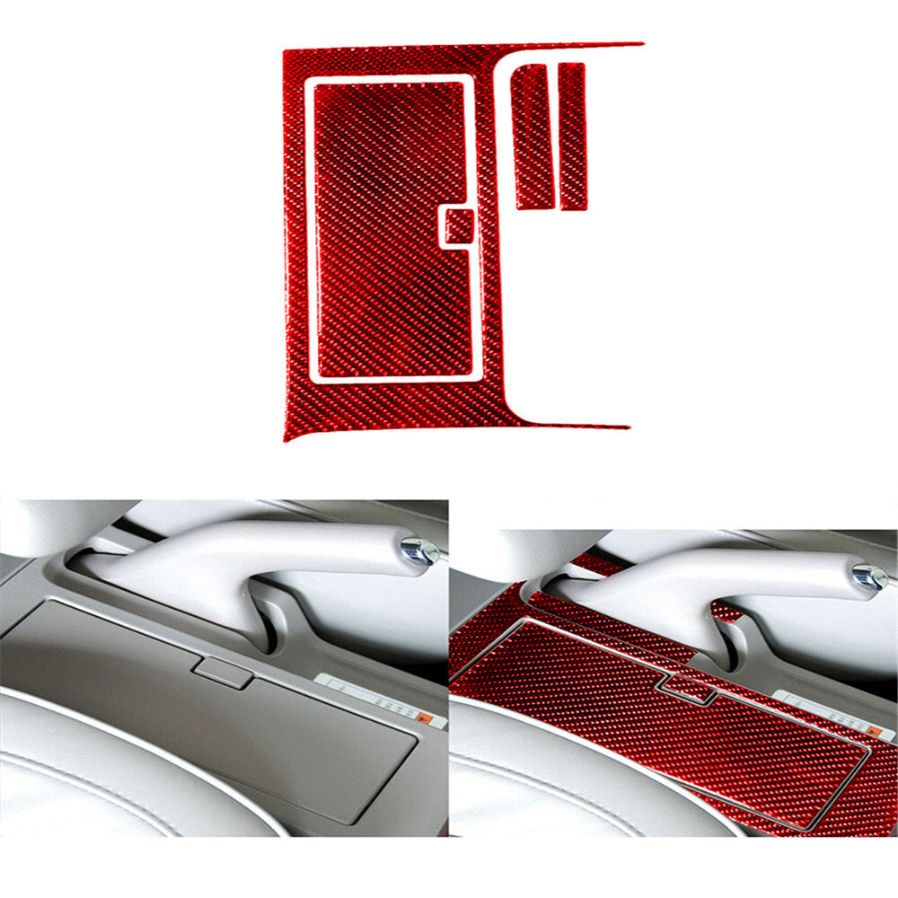 5X Carbon Fiber Storage Box Panel Cover Trim for Suzuki Grand Vitara 2006-13 Red