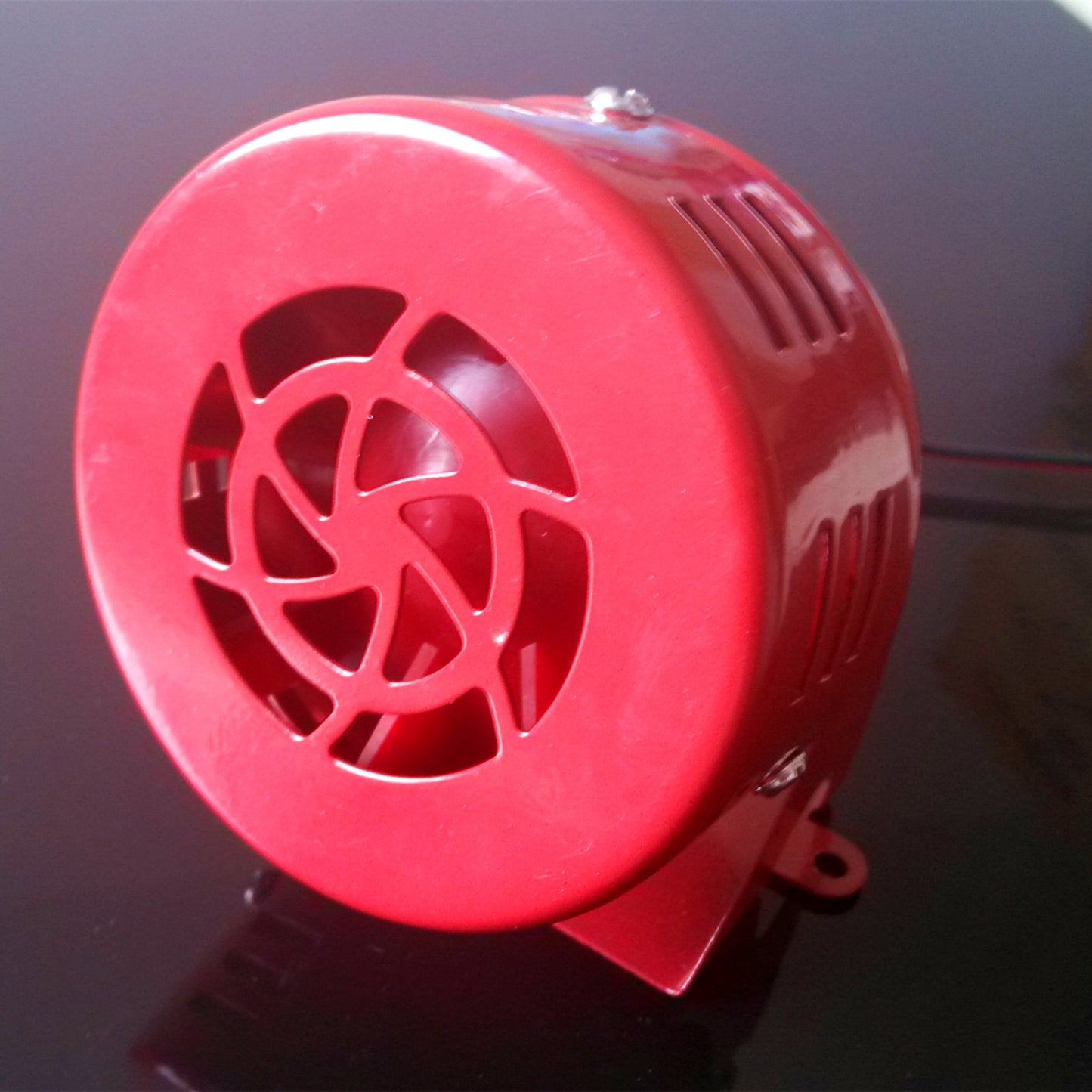 1Pc Red Car Truck Air Fan Driven Red Horn Sound Loud