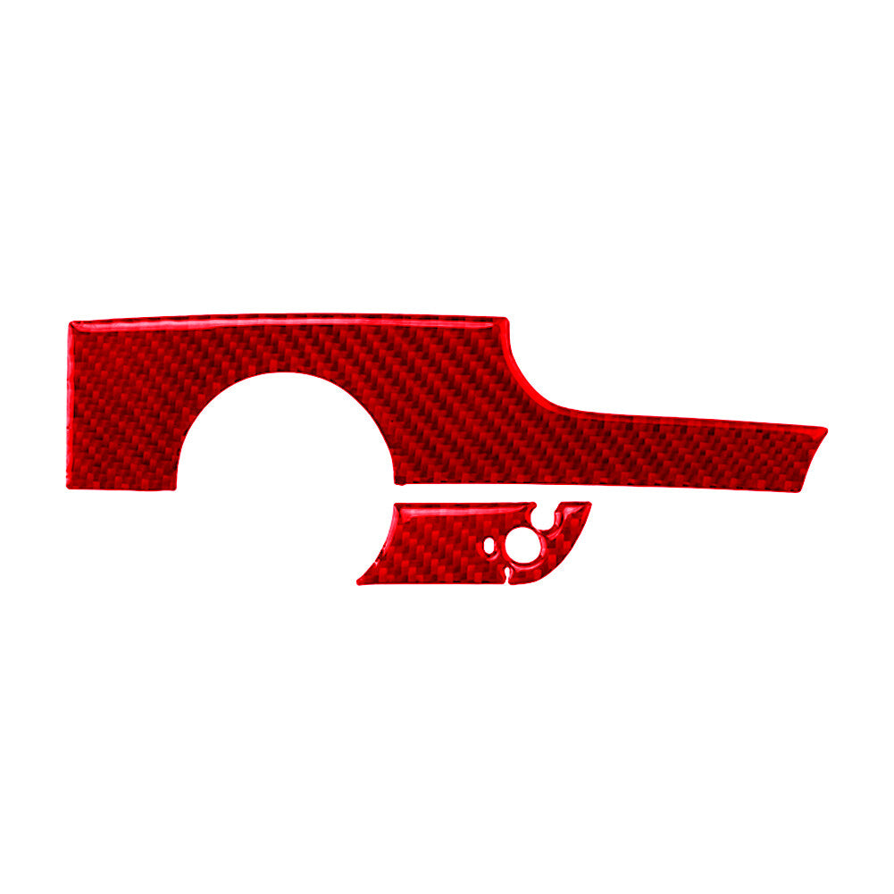Red carbon fiber car light control trim for Audi A4 S4 2005-2008