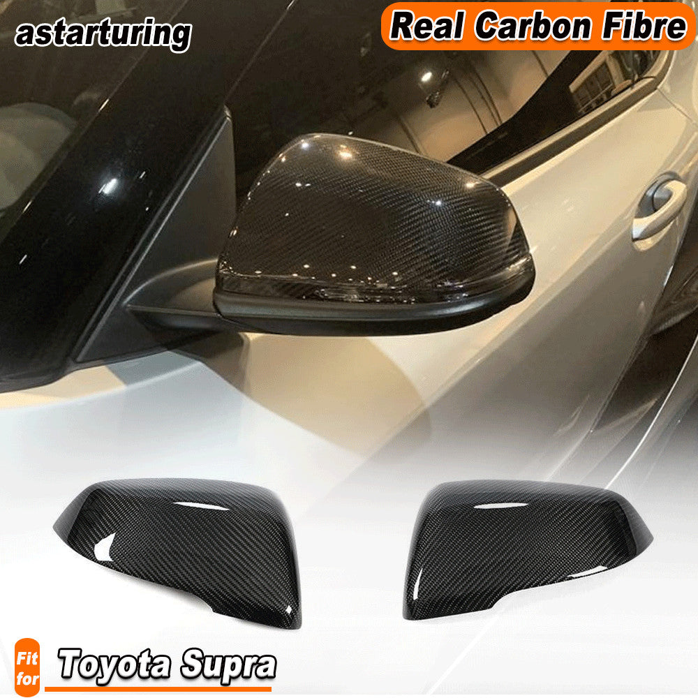 Fit for Toyota Supra 2018-2020 Side Mirror Cover Caps Replacement REAL CARBON