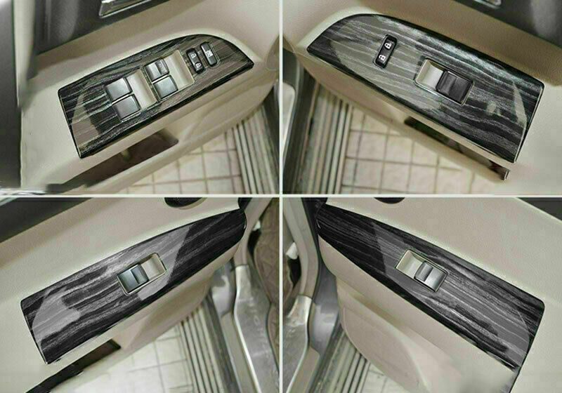 Wood Grain Door Window Lift Switch Panel Cover for Toyota Highlander 2008-2013