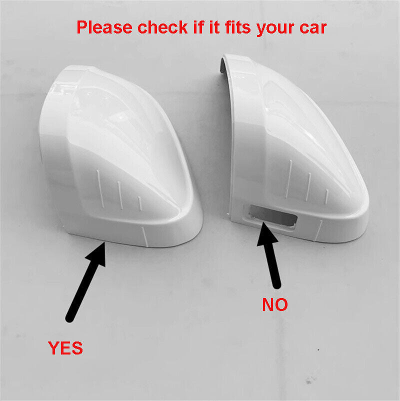 White Left Side Rearview Door Mirror Cover Shell Cap Fit for Audi A4 2017-2022