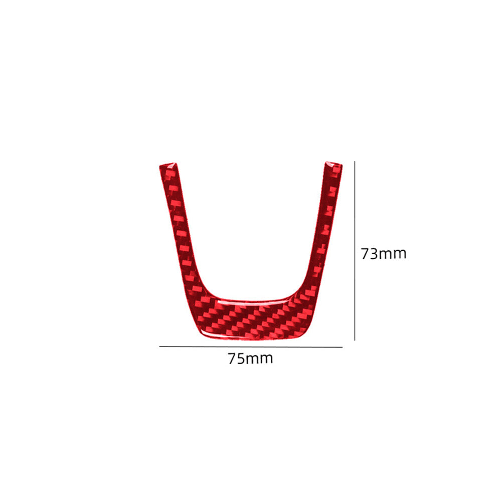 Carbon Fiber Red Steering Wheel Chin Cover Trim for Ford for Mustang Mach-E