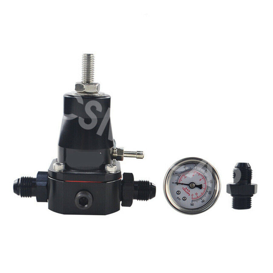 Pressure Fuel Pressure Regulator 30-70 PSI Gauge 3 AN6 Fittings 3 Washers