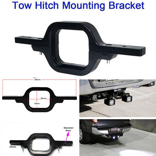 Tow Hitch Mounting Bracket Off-Road Dual LED Car Suv Trailer Reverse Lamp Holder