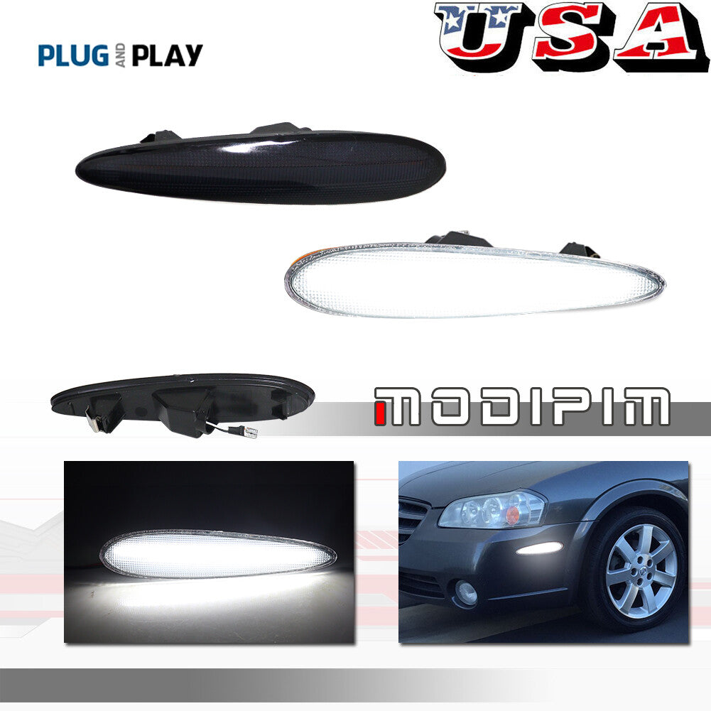 Smoked lens with white LED rear marker light for 00 01 02 03 for Nissan MXIMA