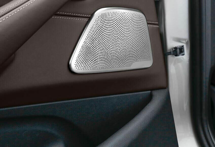 Fit for BMW 5 Series G30 2018-2023 Silver Steel Inner Door Horn Frame Cover Trim