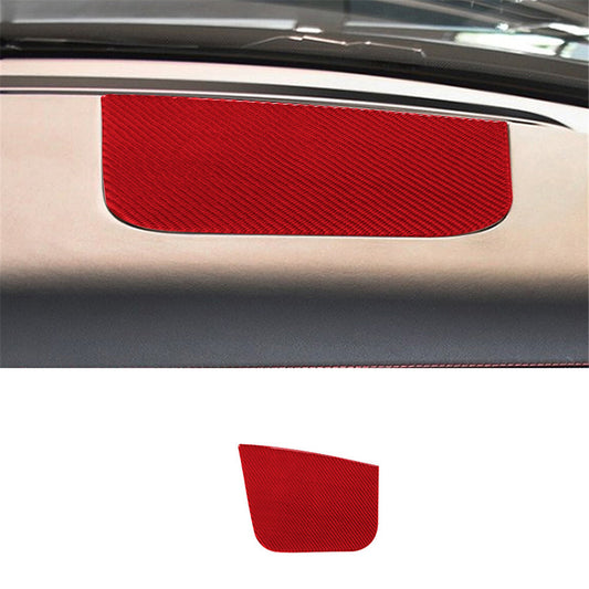 Red Carbon Fiber Passenger dashboard Panel Trim Cover for Porsche 718 2016-2022