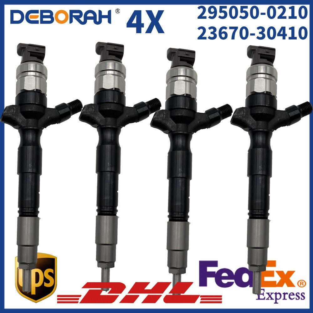 4X 295050-0210 Engine Injector 23670-0L100 23670-09340 23670-30410 for Toyota