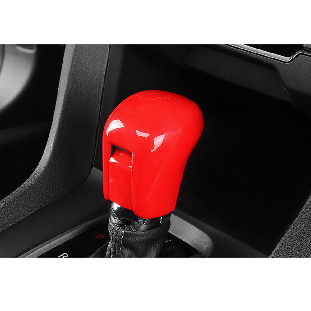 Gear Shift Knob Head Cover Trim 1 Fit for Honda for Civic 10th 2016-2021 Bright Red