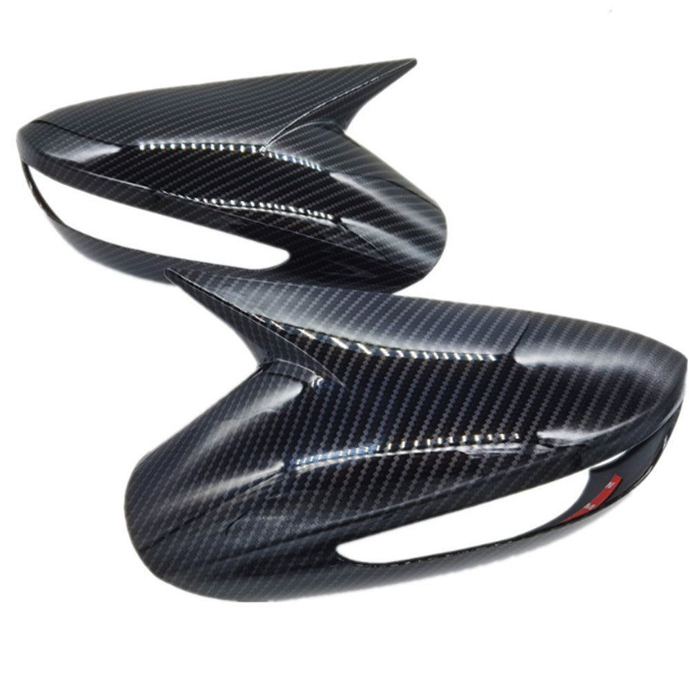 2PCS New Black Ox Horn Rear View Mirror Cover Trim for Hyundai Sonata 2011-2014
