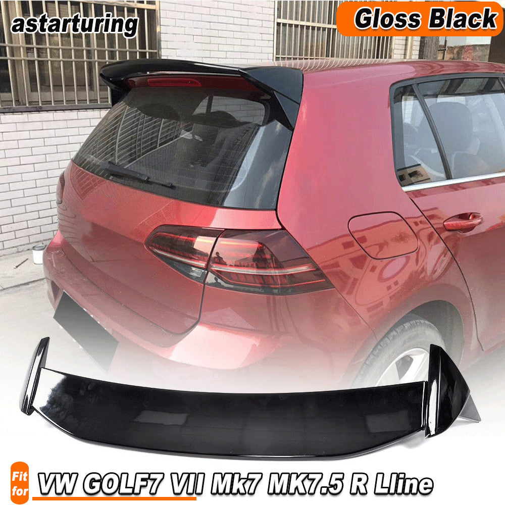 for VW GOLF7 VII Mk7 MK7.5 R Lline 2014-2018 Gloss Black Rear Roof Spoiler Wing