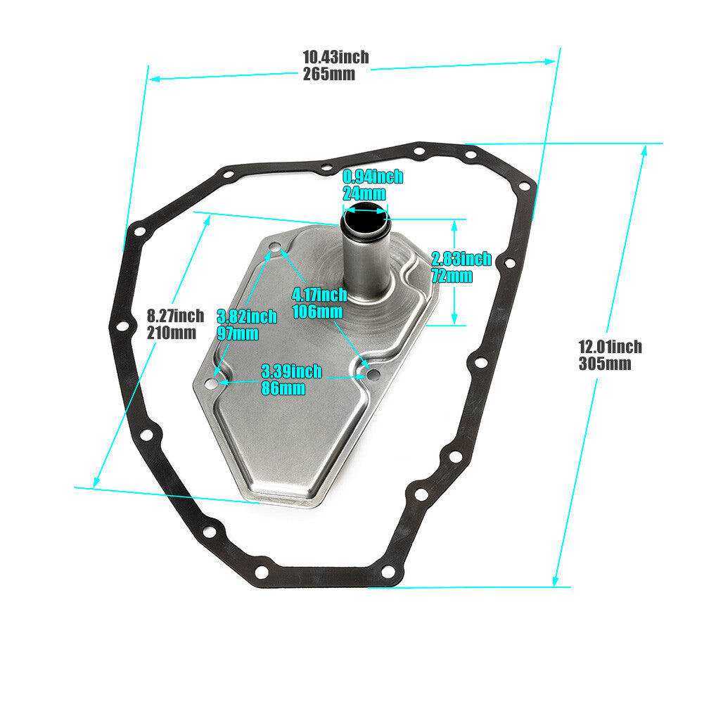 Transmission oil filter with disc gasket suitable for NISSAN SENTRA VERSA 2012-19 33010JF015