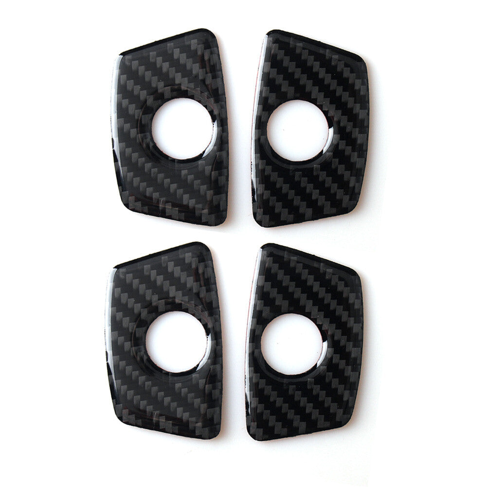 Carbon Fiber Door Lock Panel Decoration Cover Trim for Ford Explorer 2013-2019