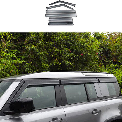 for Land Rover for Defender 2020-24 Black Window Vent Visor Sun Rain Deflector Guard