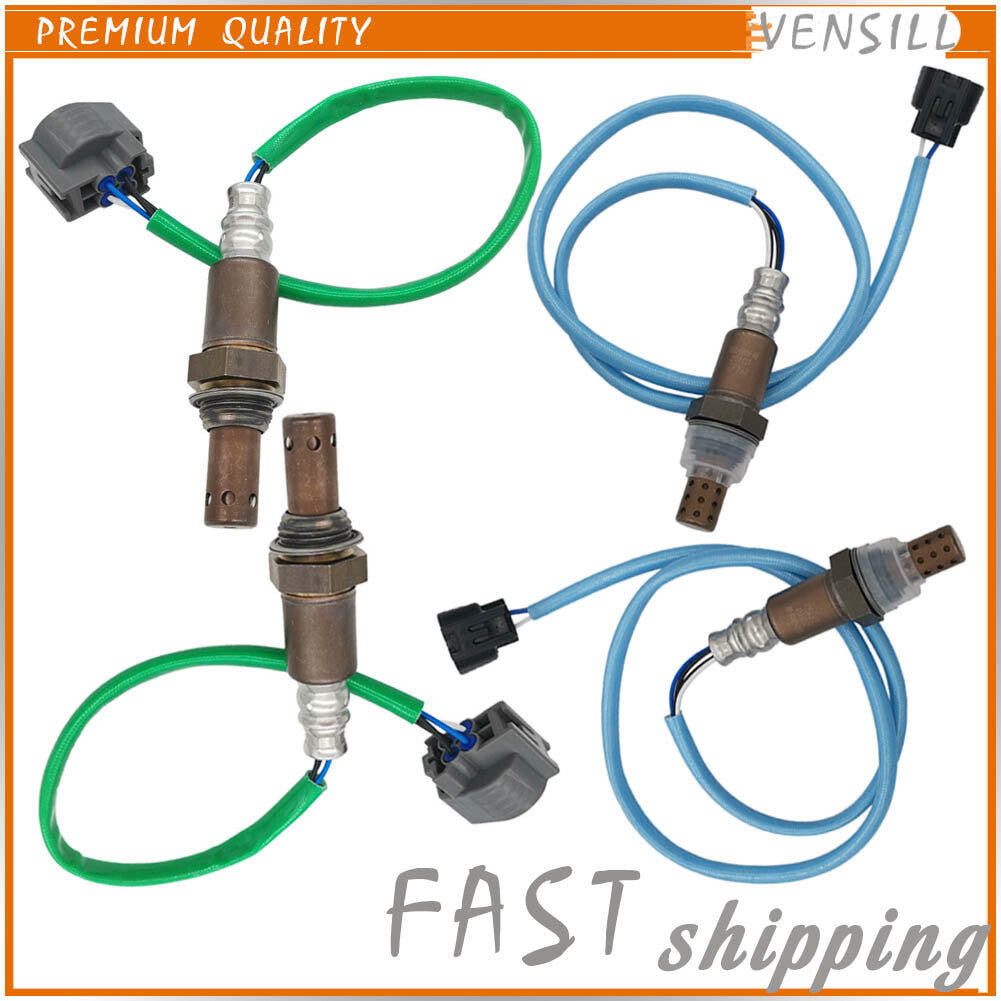 Set of 4 Oxygen Sensors Up+Downstream for Jaguar XJR XJ8 2005-07 Super V8 06-09