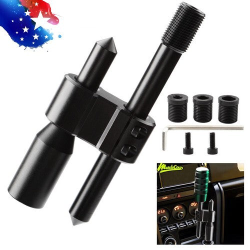 Black H-type car gear shift knife, extended adjustable gear transmission + adapter